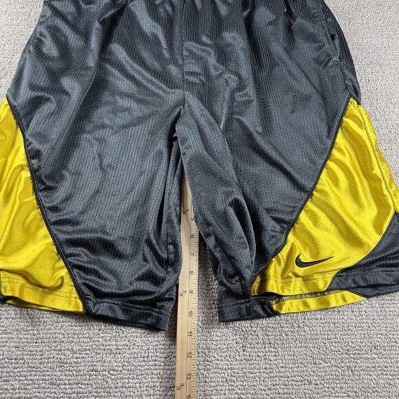 Vintage Nike Sportswear Basketball Shorts Gray Yellow Men’s Size XL - Picture 5 of 8
